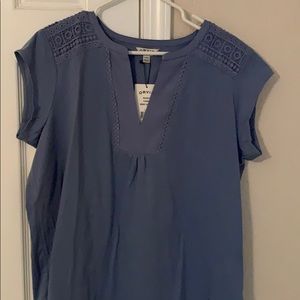 Blue Orvis Blouse
